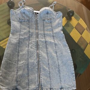 Denim Bustier Dress